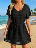 Half Sleeve Cover Up Dress