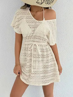 Half Sleeve Cover Up Dress